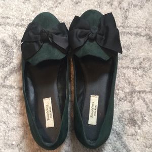 Simply Vera Vera Wang Green Bow Flats